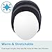 Qshell Winter Unisex Adult Wireless Bluetooth Beanie Hat Cap Ear Covers with Headphones Headsets Earphones Speakers Music Audio Hands-Free Phone Call for Sports Fitness Gym Exercise Workout - Black