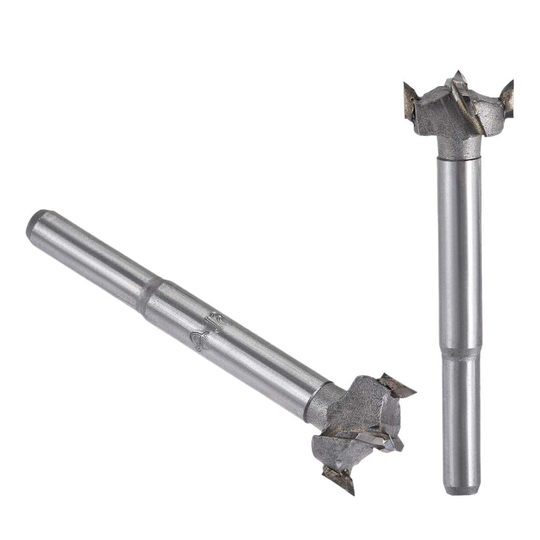 MACHSWON 2 PCS Forstner Drill Bits Tungsten Carbide Wood Hole Saw Opener Drill Bit 18mm+19mm Woodworking Drilling Boring Bit Cutter