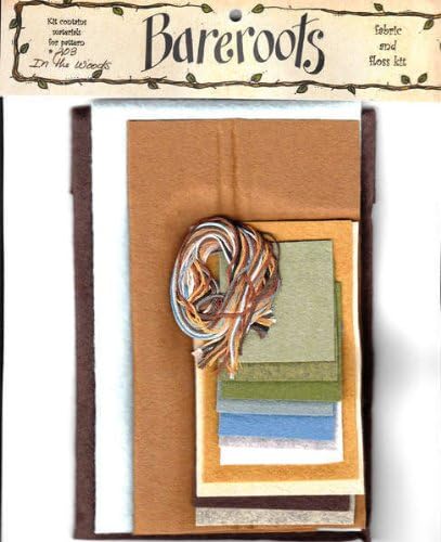Bareroots Fabric &amp; Floss Kit for Little Stitchies In the Woods Candle Mat