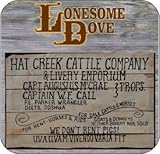 Set Of 4 Coasters With Cork Backing Lonesome Dove