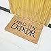 Pinji Funny Doormat Hold The Door Non-Slip Rubber Entrance Mat Floor Mat Rug Indoor/Outdoor/Front Door/Bathroom Mats Personalized 29.in(W) x 17.7in(L) 06
