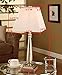 King's Brand Brushed Nickel Table Lamp with Square White Shades Set of 2 Table Lamps