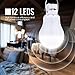 LightMe Solar Light Bulb Portable 140LM Solar Powered Led Bulb Lights Outdoor Solar Energy Lamp Lighting for Home Fishing Camping Emergency Tent Shed Chicken Coop