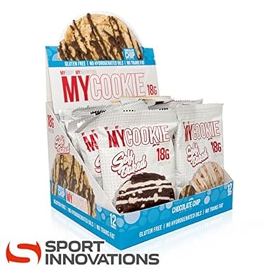 ProSupps MyCookie Glutenfrei Keks Eiweiß Protein Saftiger Cookie Keks 80g (12x White Choco Chip - Weiße Schoko)