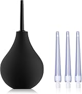 TopQuaFocus 8oz Enema Bulb Kit with 4 Replaceable Nozzles Silicone