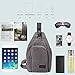 SAYGOER Canvas Sling Bag Unbalance Bag Men & Women for Outdoor Sports Grey