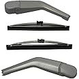 For Mercedes W126 W201 190e 190d Europan Headlight Wiper Set 4 Piece Gray 1.8 2.0 2.3