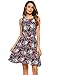 Zeagoo Women Casual Floral Print Fit And Flare Summer Short Mini Dress