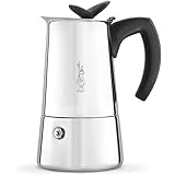 Bialetti, Stainless Steel Musa Stove top Coffee Maker, 6-Cup (9.2 oz)