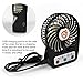 D-FantiX 3-inch Mini Portable Fan 4 Speeds Rechargeable USB Desktop Fan Personal Fan Small Handheld Fan Battery Operated/USB Powered for Travel, Home and Office (Black)