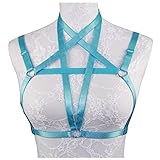 Jelinda Womens Sexy Pentagram Harness Strappy Body Caged Bra Backless Bralette