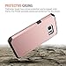 Trianium Galaxy S7 Edge Case [Protak Series] Dural Layer TPU Bumper + Hard Polycarbonate Back Plate Cover [Heavy Duty] + Shock Absorbing Protective Frame for Samsung Galaxy S7 Edge - Rose Gold