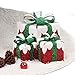 CrownLand Christmas Lighted Gift Box Set Original Classic Holiday Fashion Xmas Decoration Set of 3 Green red White LED