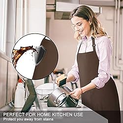 Jubatus 2 Pack Bib Aprons with 2 Pockets Cooking