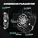 ✲Christmas Gifts✲ ETEVON Sport Men's Analog-Digital Chronograph Resin Strap Watch, X-Large Display Stealth Black Watch - Water and Shock Resistant