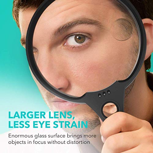 Magnifying Glass, UNIMI Magnifier 5.5 Inch Extra Large Magnifying Glass
