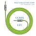 Sentey LS-6610 Cable Audio Stereo 3.5mm Male to Male Aux Cable - 1.5 Meter / 5 Feet - Green