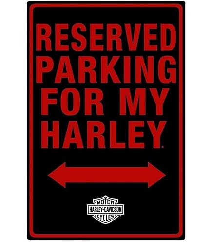 Amazon.com: Harley Davidson Parking Only Embossed Metal Sign 12