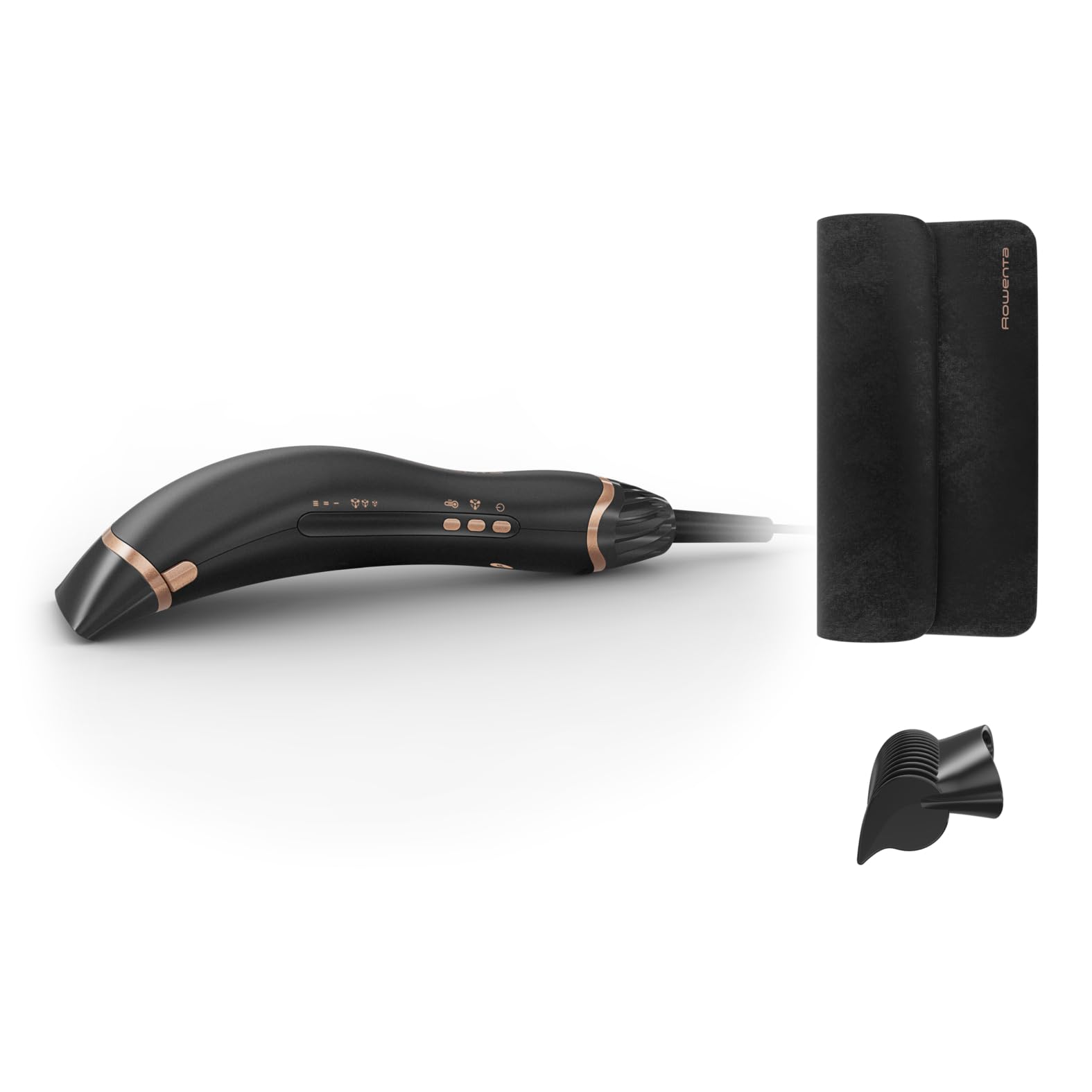 Rowenta Ultimate Experience Air Motion, Asciugacapelli e Accessorio per lo Styling, Design Ergonomico e Leggero, Pettine Lisciante con Effetto Coanda, Motore ad Alta Velocità, CF8C20E0