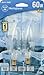Westinghouse 4027 60-Watt, B10 Decorative Ceiling Fan Bulb, Candelabra Base, Clear, 2-Pack