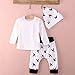 Baby Boys Girls 3PCS Outfit Long Sleeve T-shirt and Pants Outfit with a Hat