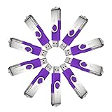 MECO 10Pcs 4GB 4G USB 2.0 Flash Drive Memory Stick Fold Storage Thumb Stick Pen Swivel Design Purple