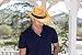 Apollo Western Structured Curved Brim PU Leather Banded Straw Cowboy Hat, Beige/Bull
