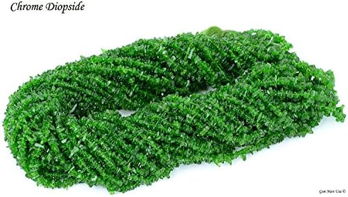 1 Strand (34inches) of Real Natural Chrome Diopside Gemstone Chips Beads. wholesale price GRR137