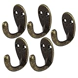 Clothes Hat Coat Robe Hanging Metal Single Hook Wall Door Hangers 5pcs