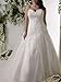 WeddingDazzle Applique Wedding Bridal Long Plus Size Wedding Dresses for Bride
