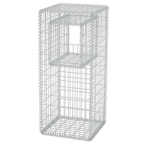 Festnight Gabionen Hochbeet aus Stahl 50x50x120 cm – Bild 6