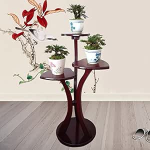 Z Soporte de Flores Soporte de Flores de Madera Maciza Salón de ...
