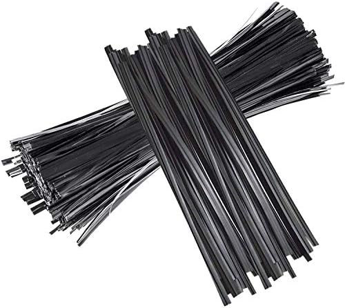 Twist Ties 1000 Pcs Black Twist Ties 6 Inch Plastic Cable Ties for Bread Candy Bags Party Cello Cake Pops