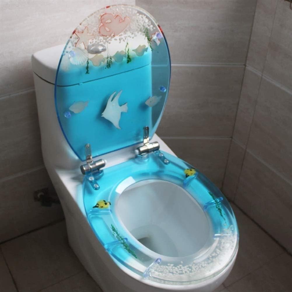 Toilet Seat Marine Fish Toilet Lid with Slow Down UreaFormaldehyde