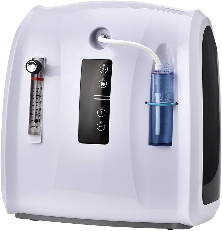 ECH Portable Oxy-gen Con-centrator O2 Concentrat_or Generat_or O2 Bar Machine, 1-6L/min Adjustable Machine for Home and Travel Use 110V
