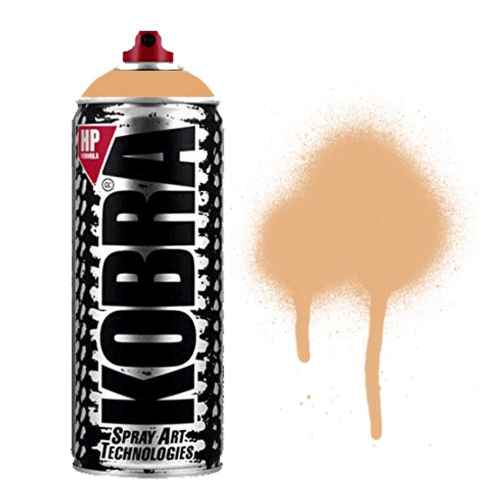 KOBRA HP High Pressure Spray Paint 400ml Can – Professional Grade 100% Acrylic Formula with Matte Finish for Graffiti, Street Art, Crafts & Multi-Surface Use (650 Bark)