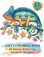 Adult Coloring Book : 60 Stress Relieving Animals Designs: A Lot of Relaxing and Beautiful Scenes for Adults o