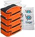 Packing Cubes 4pcs Value Set for Travel , Luggage Organizers - Medium (Orange)