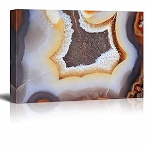 Canvas Wall Art - Abstract Agate Slice Pattern - Giclee Print Gallery Wrap Modern Home Art Ready to Hang - 12" x 18"