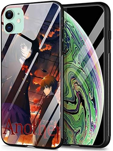 for iPhone 6/6s Case, Tempered Glass Back Cover Soft Silicone Bumper Phone Case YZ-3 Misaki Mei