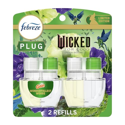 Febreze Plug In Air Freshener, "Wicked: For Good" Limited Edition Odor-Fighting…