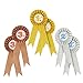 6-Pack Award Ribbons - Rosette Ribbons Award Set - Recognition Awards for 1st, 2nd, 3rd Place of Science Fairs, Ceremonies and Events Certificates, Gold, Silver, Bronze, 7.5 Inches