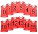 Unlimited Potential Nylon Mesh Numbered Scrimmage Team Practice Vests Pinnies Jerseys for Children Youth Sports Basketball, Soccer, Football, Volleyball (12 Pack, Red Numbered, Adult)
