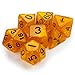 Wiz Dice Series II - Polyhedral Dice Set for Tabletop RPG Adventure Games with a Dice Bag - DND Dice Set, Suitable for Dungeons and Dragons, MTG and Dice Games Alike - Dwarven Brandy - 7 ct
