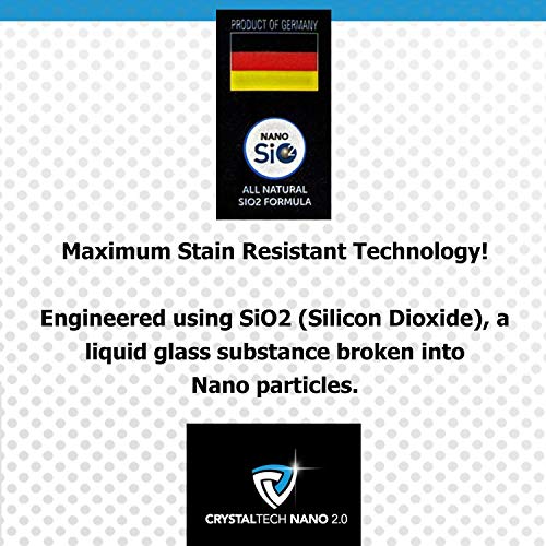 CrystalTech Nano Stain and Water Repellent Fabric Protector Spray | Nano Liquid Glass Technology | Safe for Leather, Suede and Footwear | Protection from Rain, Mud, Spills, Grease | 2 oz