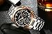 Watches Mens Sports Chronograph Waterproof Analog Quartz Watch with Black Leather Band Fashion Watch Women Watches (K-Rose Black)