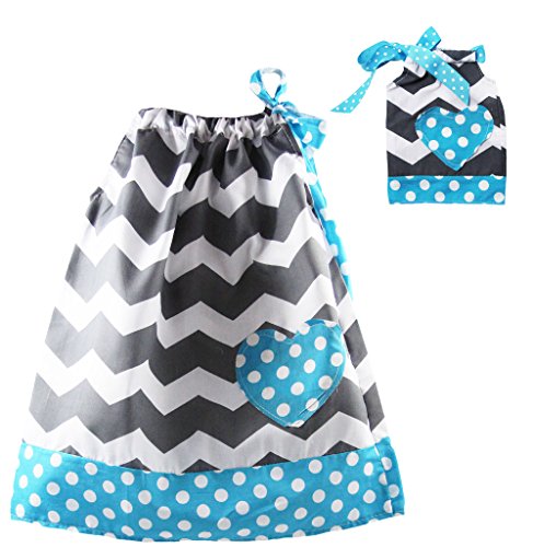 Wholesale Princess Chevron/Polka Dots Pillowcase Dress (Small)