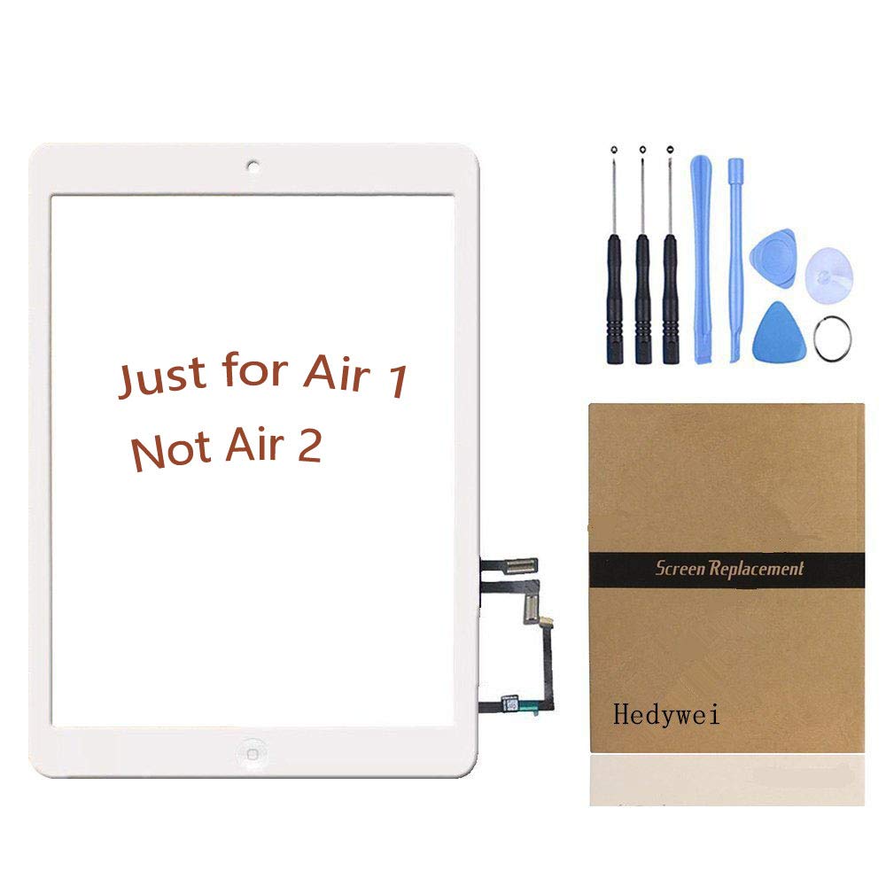 Hedywei Replacement Touch Screen for iPad Air 1st A1474 A1475 A1476(2013 9.7 Inch) Touch Screen Digitizer with Tool Kit