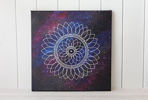 Purple and Blue Galaxy Mandala Space Painting Gift for Mom