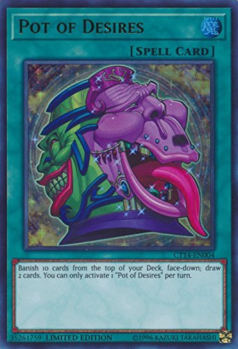 Pot of Desires - CT14-EN004 - Ultra Rare - Limited Edition - 2017 Mega-Tins Promos (Limited Edition)